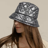 Shiny Quilted Bucket Hat
: Silver