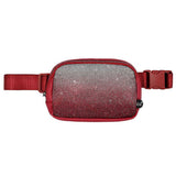 Ombre Rhinestone Fanny Pack Belt Bag: GLD / One Size
