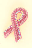 Breast Cancer Awareness Pink Ribbon Brooch Pin