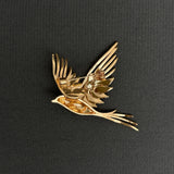 Flying Swallow Bird Enamel Brooch: C