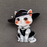 Acrylic Cat Brooch - MIO73953: B