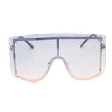 Blue Designer Shield Sunglasses: Color / Multi Tone / One Size