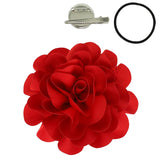 Camellia Flower Pin and Hair Clip : Burgundy