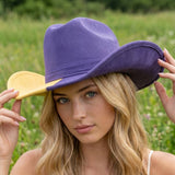Gameday Two Tone Block Western Cowboy Hat: BLWH