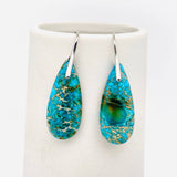 Colored Emperor Stone Geometric Agate Chakra Earrings - CS: B
