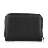 Rhinestone Petite Zip Around Wallet: Black