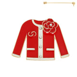 Fashionista Flower Cardigan Brooch Pin: Blue