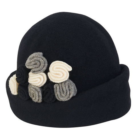 Black, Soft Wool Turban