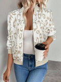Women's Metallic Zip-Up Bomber Jacket Lightweight Casual: Gold / 100%Viscose / XL