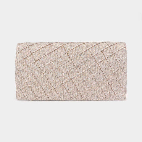 Quilted Sparkly Clutch Bag