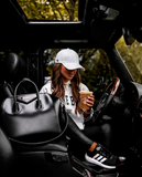 Rhinestone Embellished Baseball Cap: Black