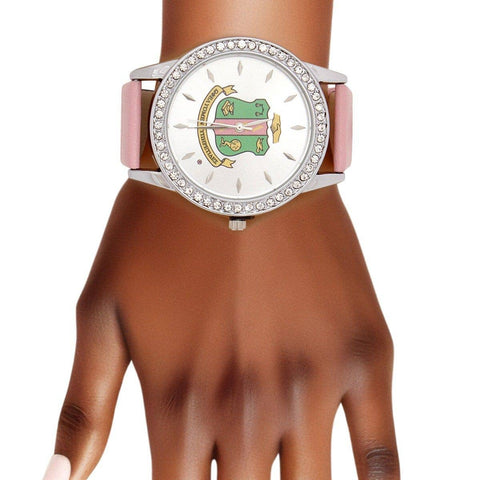 AKA Pink Leather Watch Women