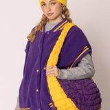 College Quilted Puffer Lightweight Shoulder Bag: NVYORA / ONE SIZE