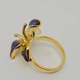 Iris Enamel Flower Ring: 7