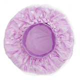 Bonnet Purple Satin Wide Edge Double Layer Women: Purple / Multi Tone / Jumbo