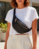 FANNY PACK BAG WAIST BAG PACK BELT POUCH - #6: BLACK