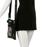 Playing Cards Crossbody Sling: Black