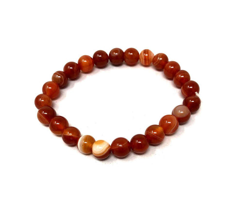 #90 Beads Bracelet Red Carnelian (Beads approx. 8mm)