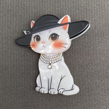 Acrylic Cat Brooch - MIO73953: B