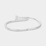 Stone Pointed Metal Nail Hinged Bangle Bracelet