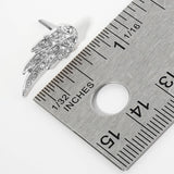 Crystal Stone Paved Wing Stud Earrings
: Silver