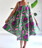 Sun Dress/ Mid Length/ Spagetti Straps/With Scarf