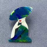 Parisian Belle  Acrylic Brooch