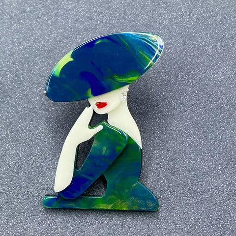 Parisian Belle  Acrylic Brooch