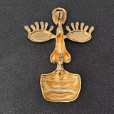 Creative Enamel Face Brooch
