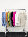 PURE VISCOSE LIGHTWEIGHT ASYMMETRIC SHIRT: Beige
