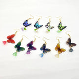 Multi Style Colorful Butterfly Flower Charm Dangle Earrings: B