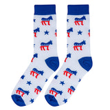 Crazy Socks - Mens Crew - Democrat