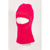 Rhinestone Accent Knitted Balaclava: FU