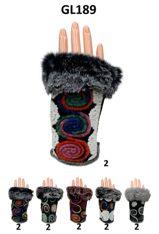 GL189 - One Dozen Warmer Gloves w/ Fur Cuff