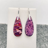 Colored Emperor Stone Geometric Agate Chakra Earrings - CS: F