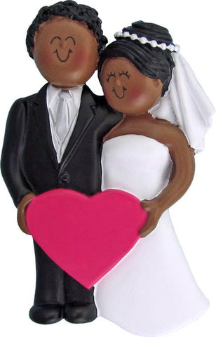 African American Married Couple Ornament