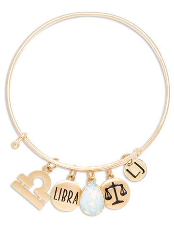 Libra Horoscope Charm Bracelet