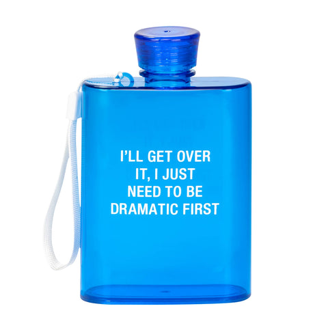 funny blue transparent flask