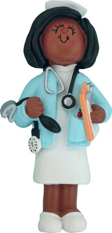African American Nurse Ornament