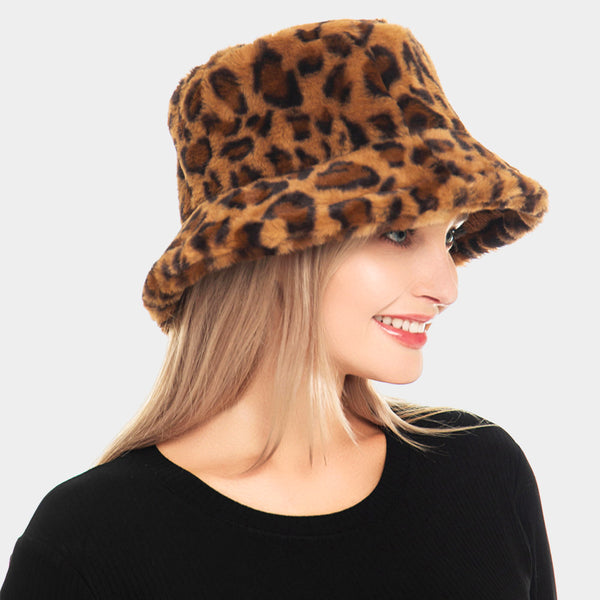 hvorfor ikke by Gå vandreture Leopard Fur Bucket Hat – Shy vs Bold