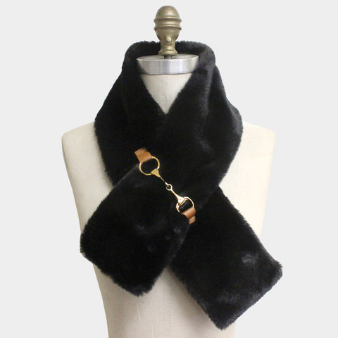 Black fur scarf