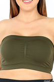 padded olive tube top
