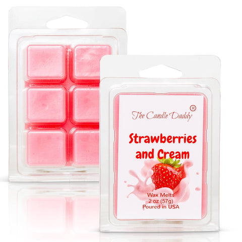 STRAWBERRIES & CREAM - 2oz, 6 cube Wax Melt
