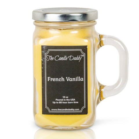 Clearance-French Vanilla - Vanilla Scented  Mason Jar Candle