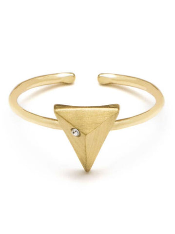 Dainty Gold Pyramid Ring