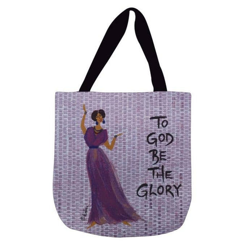 To God Be The Glory Woven Tote Bag