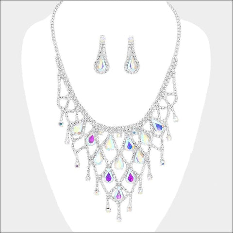 iridescent crystal necklace 