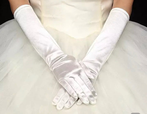 knee length dresses for ladies 1960's white leather ladies dress gloves... so pretty main image 0