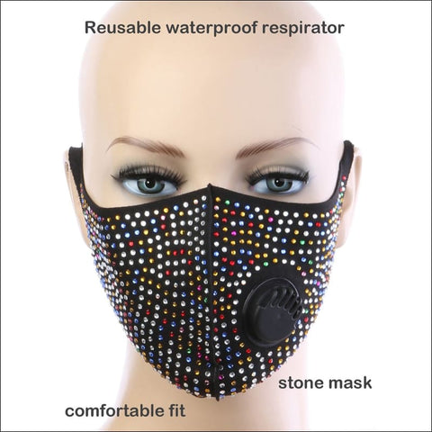multi color Rhinestone Mask