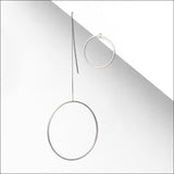 Pendulum Earrings (Silver) - earrings